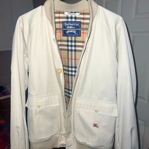 Burberry Vintage Mens bomber jacket offwhite colour size S MADE IN SPAIN